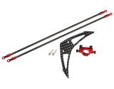 Microheli Aluminum/Carbon Fiber Tail Boom Support Mount set (RED) - BLADE 250 CFX / 230S / 230S V2 / Smart